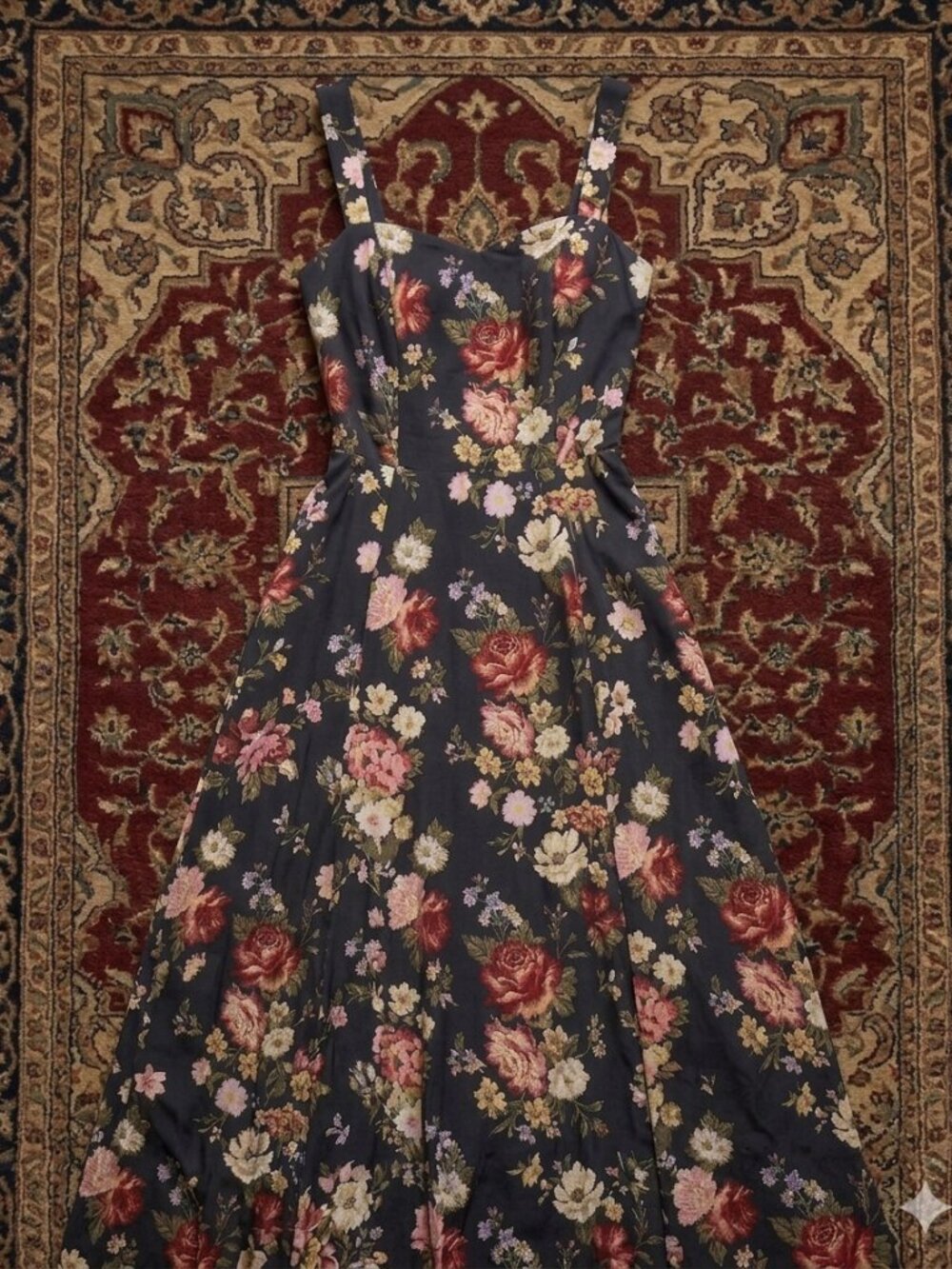 Avec Les Filles Floral Print Fit & Flare Midi Dress Size 4 NWT Romantic - Picture 10 of 11